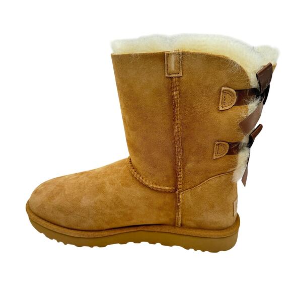 UGG Woman’s Chestnut Bailey Bow II Boot- Size 8 - Picture 6 of 8